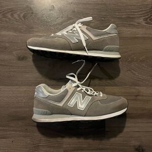 New Balance 574 Gray and White